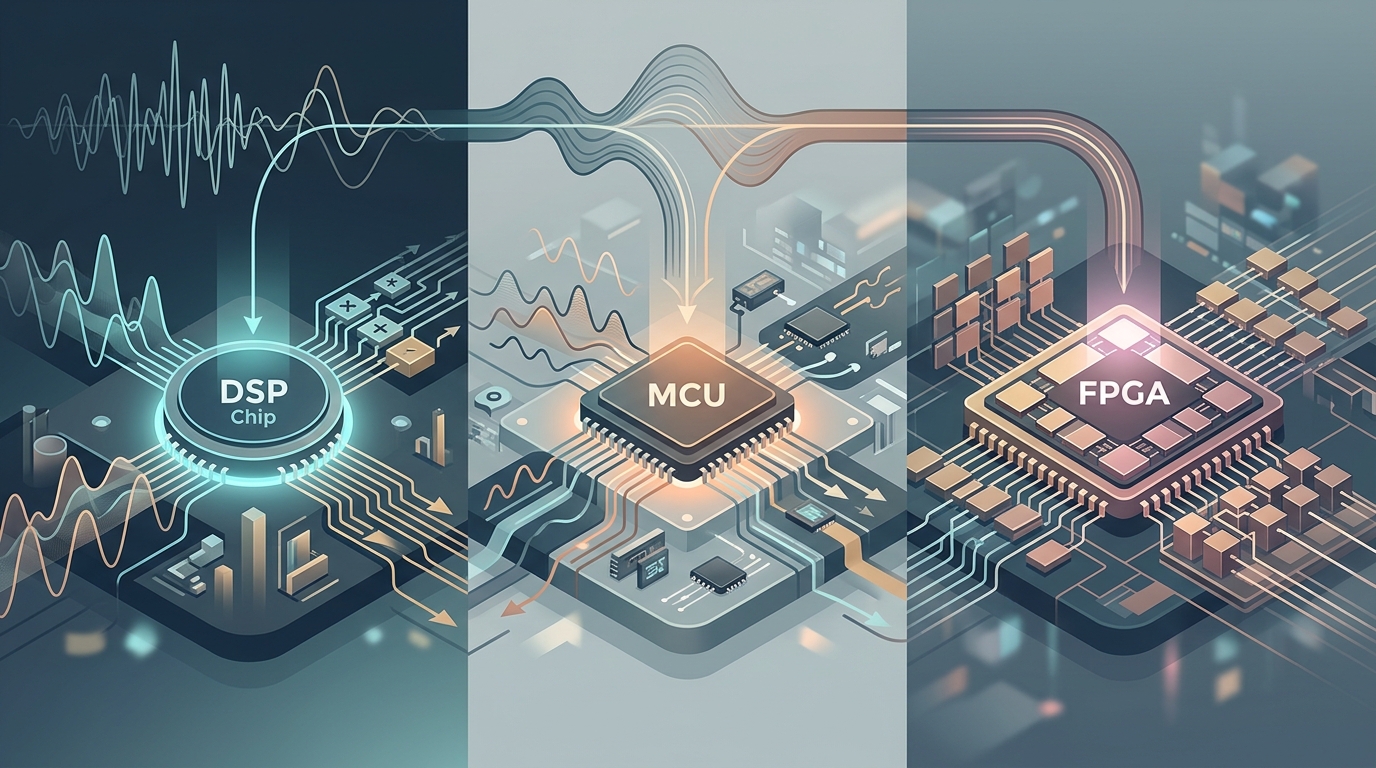 digital signal processor: DSP Chip vs. MCU vs. FPGA: Picking the Right Silicon for the Job